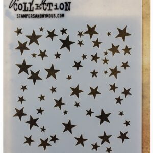 STAMPERS ANONYMOUS TIM HOLTZ LAYERING STENCIL FALLING STARS