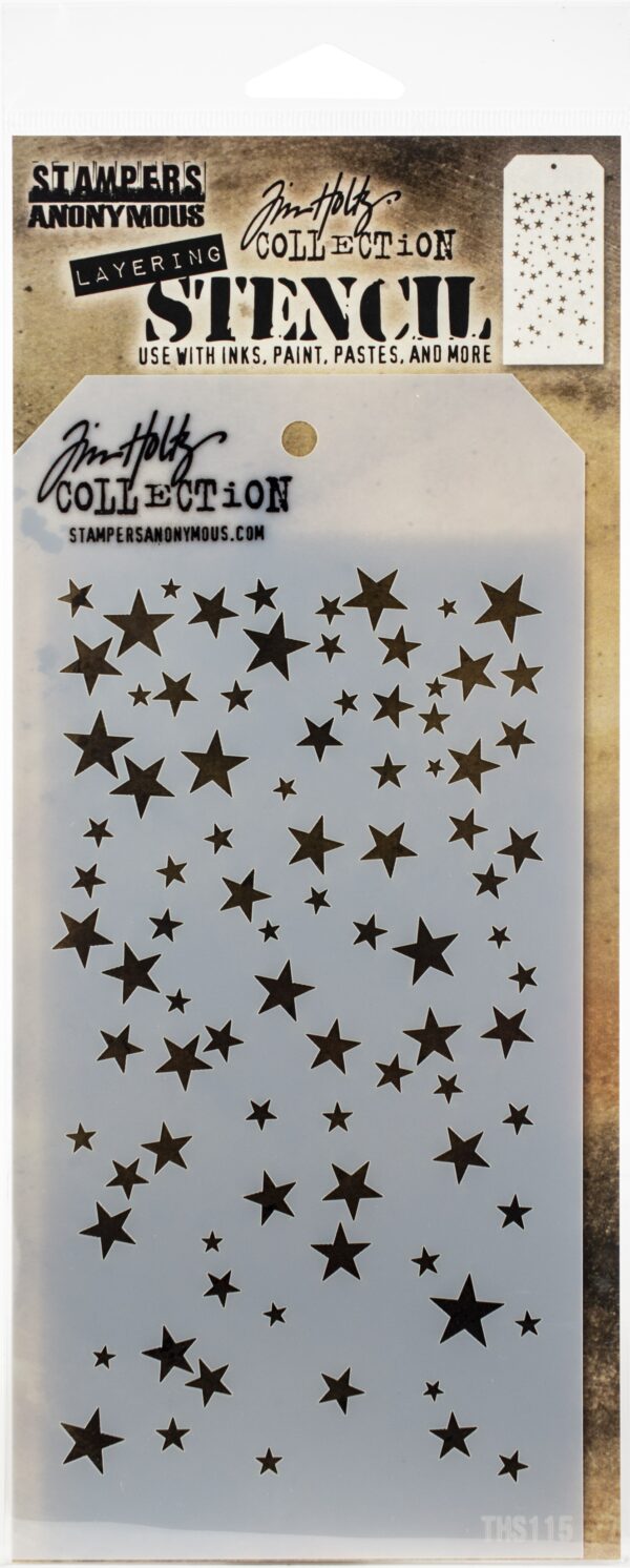 STAMPERS ANONYMOUS TIM HOLTZ LAYERING STENCIL FALLING STARS