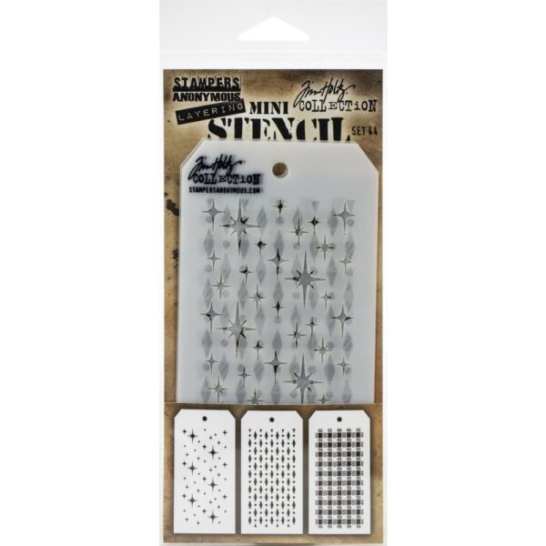 STAMPERS ANONYMOUS TIM HOLTZ MINI STENCIL SET 44
