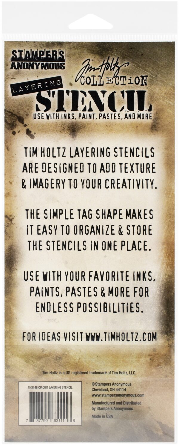 STAMPERS ANONYMOUS TIM HOLTZ CIRCUIT LAYERING STENCIL