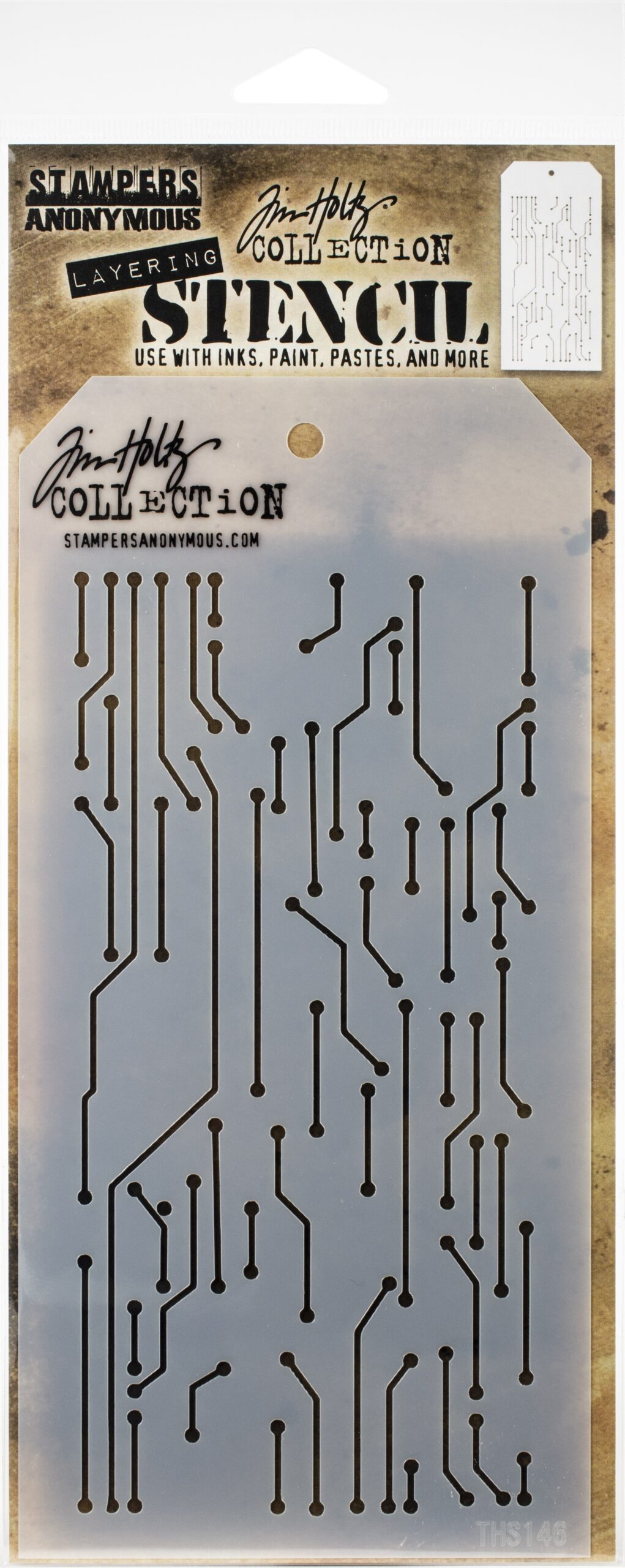 STAMPERS ANONYMOUS TIM HOLTZ CIRCUIT LAYERING STENCIL