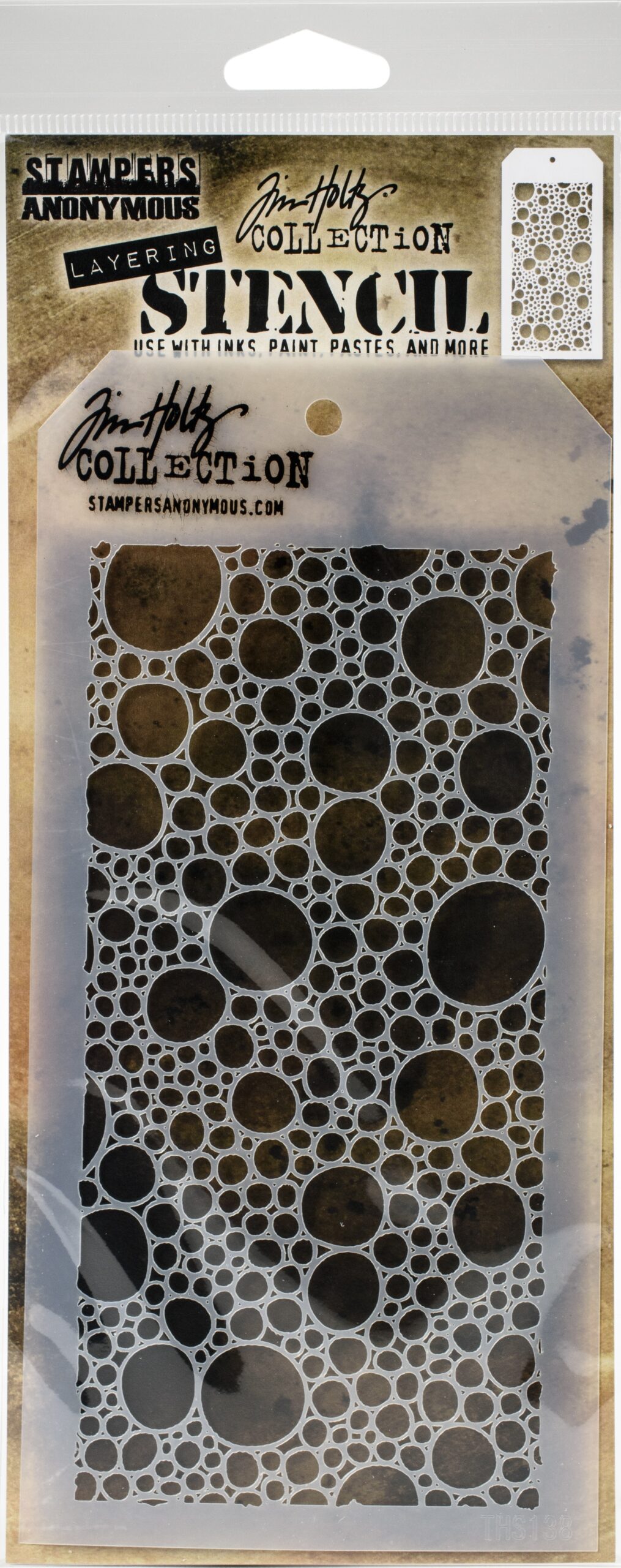 STAMPERS ANONYMOUS TIM HOLTZ BUBBLES LAYERING STNECIL