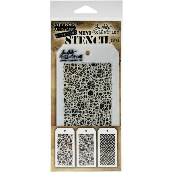 STAMPERS ANONYMOUS TIM HOLTZ MINI STENCIL SET 46