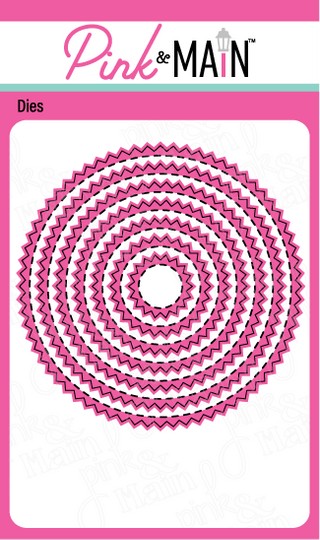 PINK & MAIN DIE ZIG ZAG CIRCLE