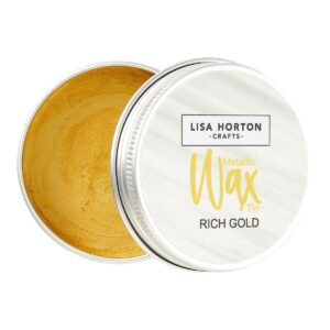 Lisa Horton Crafts Water Based Metallic Wax Tin - Rich Gold #871C