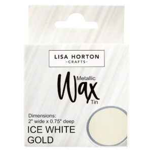 Lisa Horton Crafts Water Based Metallic Wax Tin - Ice White Gold #2