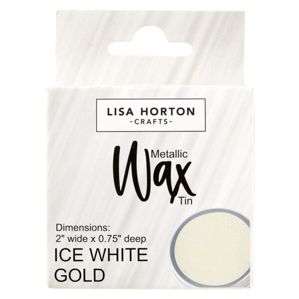 Lisa Horton Crafts Water Based Metallic Wax Tin - Ice White Gold #2