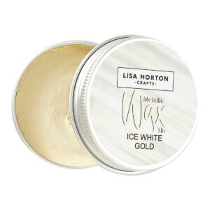 Lisa Horton Crafts Water Based Metallic Wax Tin - Ice White Gold #2