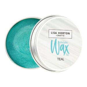 Lisa Horton Crafts Water Based Metallic Wax Tin - Teal #808