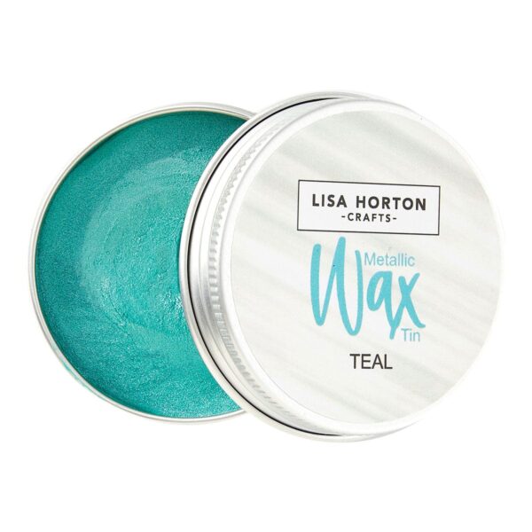 Lisa Horton Crafts Water Based Metallic Wax Tin - Teal #808 Lisa Horton Crafts Water Based Metallic Wax Tin - Teal #808
