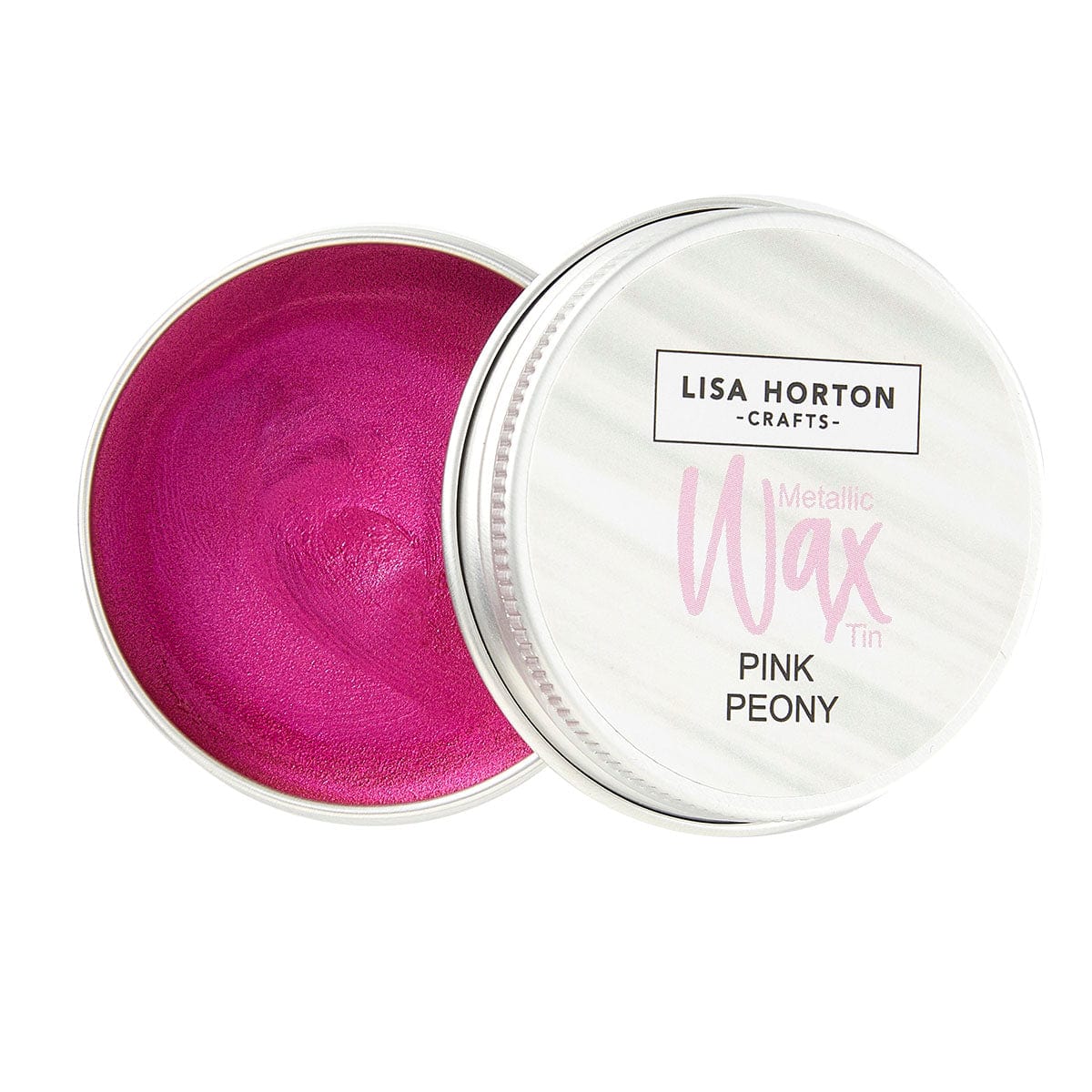 Lisa Horton Crafts Water Based Metallic Wax Tin - Pink Peony #225