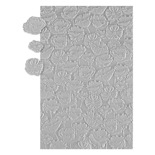 Spellbinders Field of Poppies 3D Emboss & Cut Folder