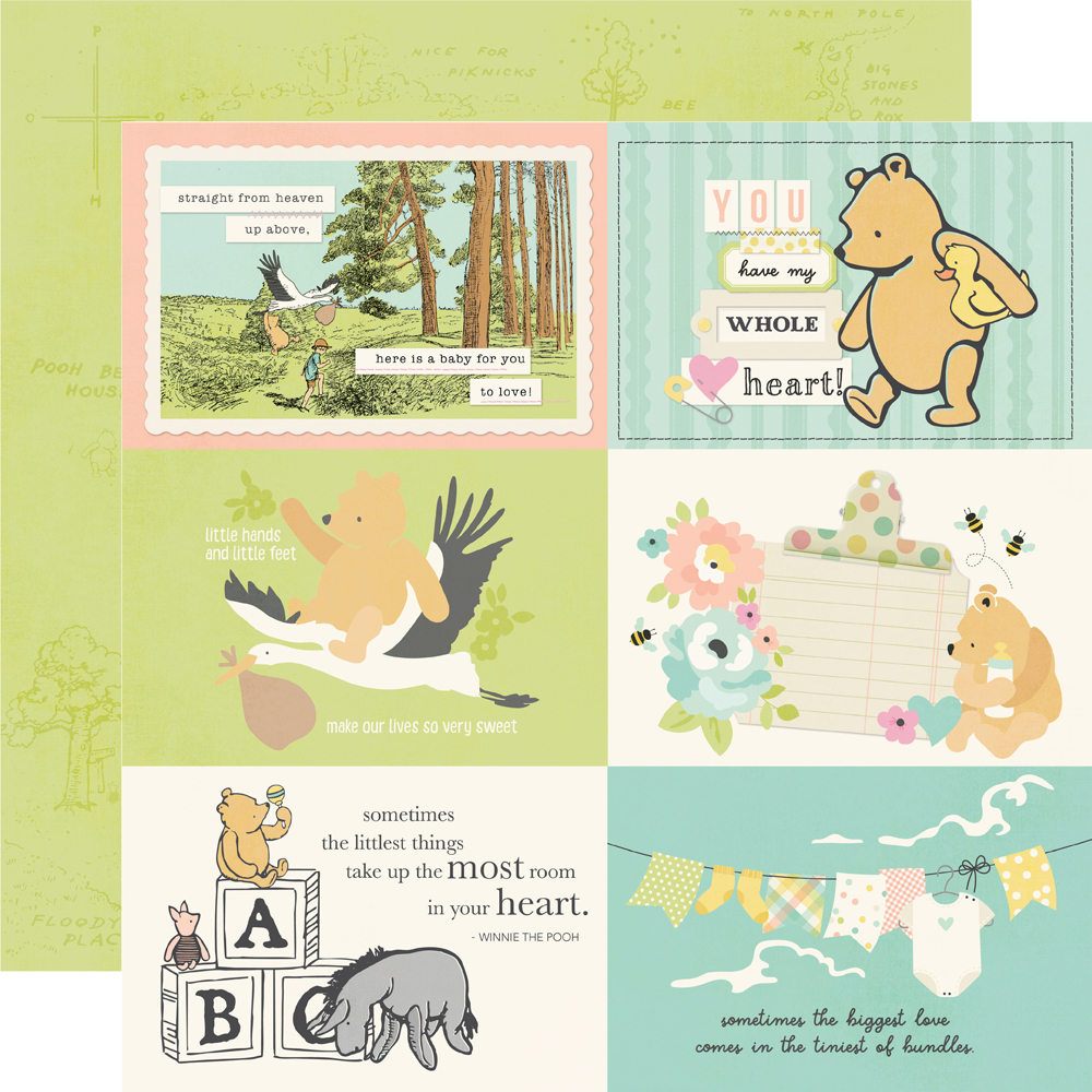 Simple Stories Say Cheese Classic Pooh Baby 12X12 4X6 Elements