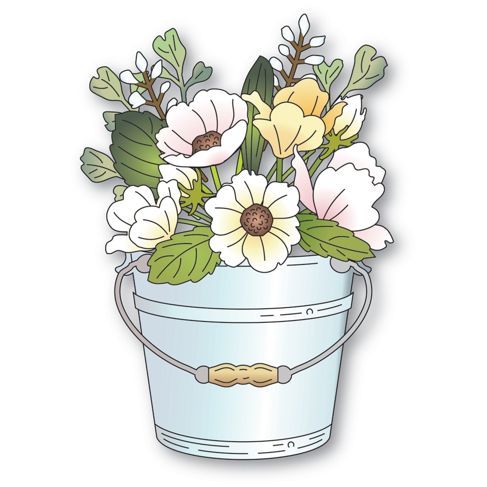 The Memory Box Die Garden Pail Bouquet