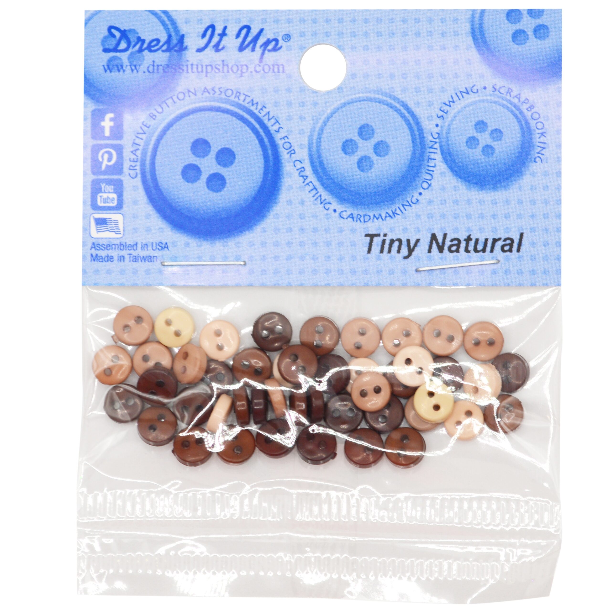 DRESS IT UP TINY NATURAL BUTTONS