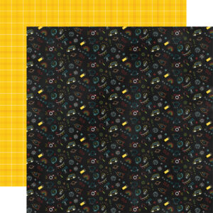 Echo Park Field Trip 12X12 Neon Chalkboard Doodles