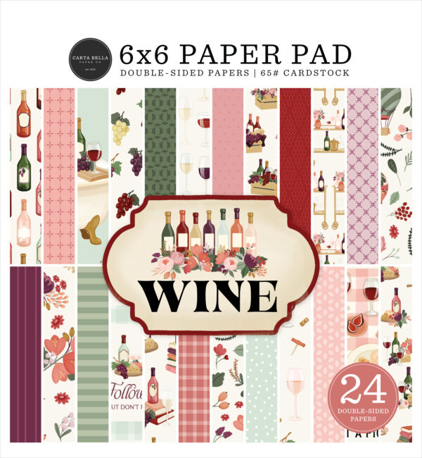Carta Bella Wine 6X6 Paper Pad