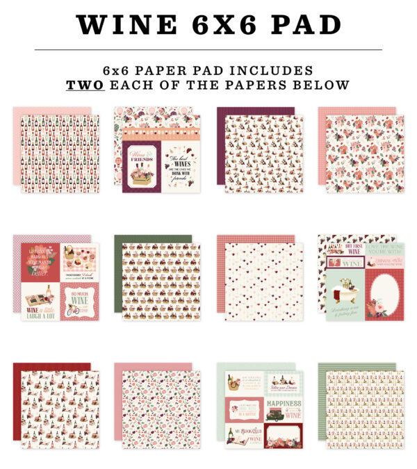 Carta Bella Wine 6X6 Paper Pad