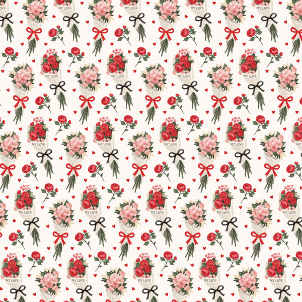 Carta Bella Be Mine 12X12 Newspaper Bouquets