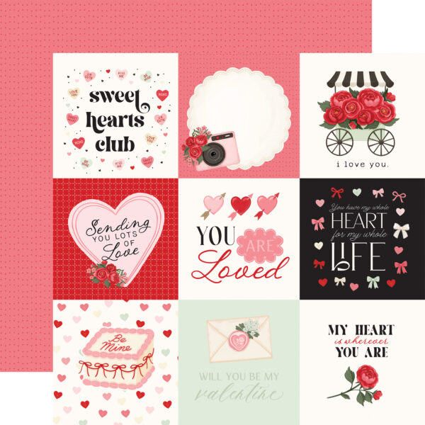 Carta Bella Be Mine 12X12 4X4 Journaling Cards