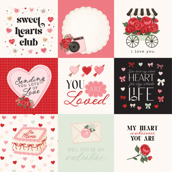 Carta Bella Be Mine 12X12 4X4 Journaling Cards