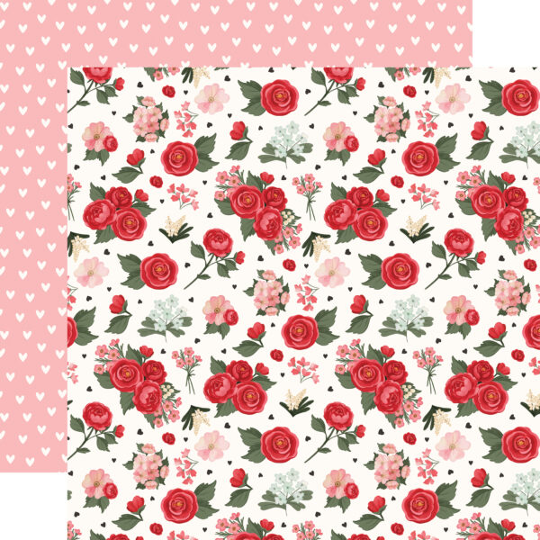 Carta Bella Be Mine 12X12 Love and Pretty Flowers