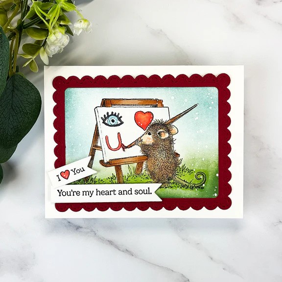 SPELLBINDERS STAMP HEART AND SOUL HOUSE MOUSE