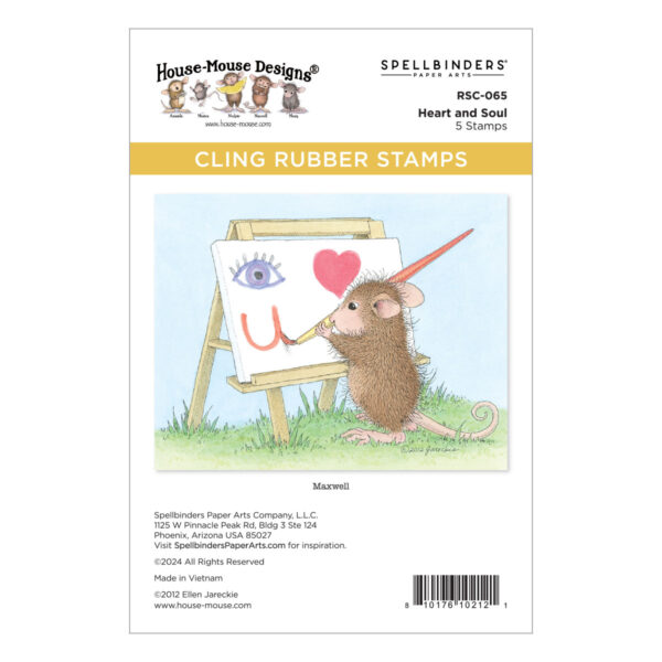 SPELLBINDERS STAMP HEART AND SOUL HOUSE MOUSE
