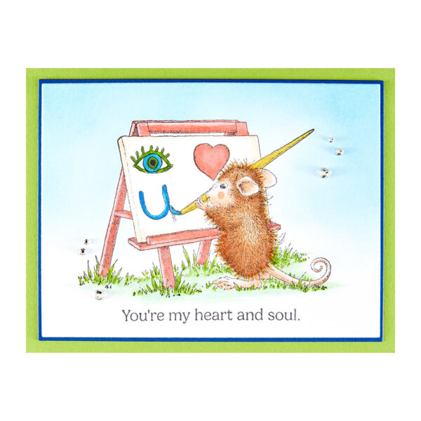 SPELLBINDERS STAMP HEART AND SOUL HOUSE MOUSE