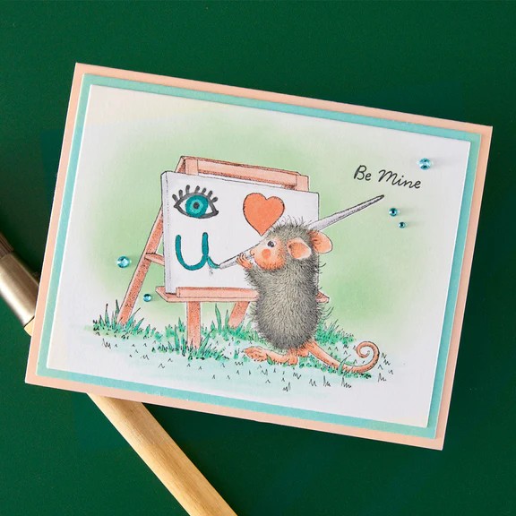 SPELLBINDERS STAMP HEART AND SOUL HOUSE MOUSE