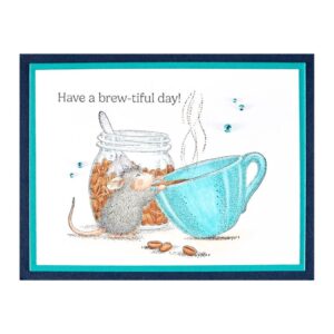 SPELLBINDERS STAMP BREW-TIFUL DAY HOUSE MOUSE