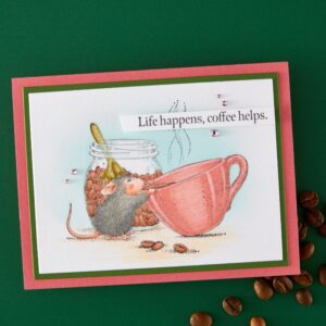 SPELLBINDERS STAMP BREW-TIFUL DAY HOUSE MOUSE