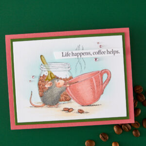 SPELLBINDERS STAMP BREW-TIFUL DAY HOUSE MOUSE