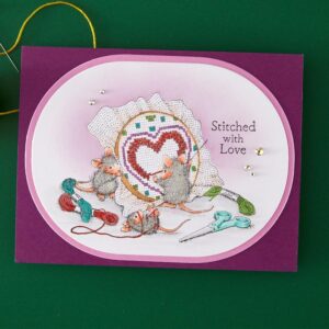SPELLBINDERS STAMP STITCHED WITH LOVE HOUSE MOUSE