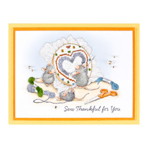SPELLBINDERS STAMP STITCHED WITH LOVE HOUSE MOUSE