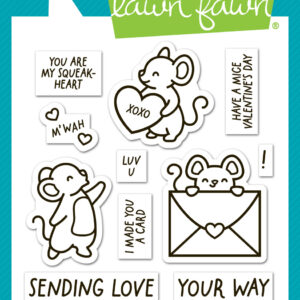 Lawn Fawn Stamp Valentine Mice