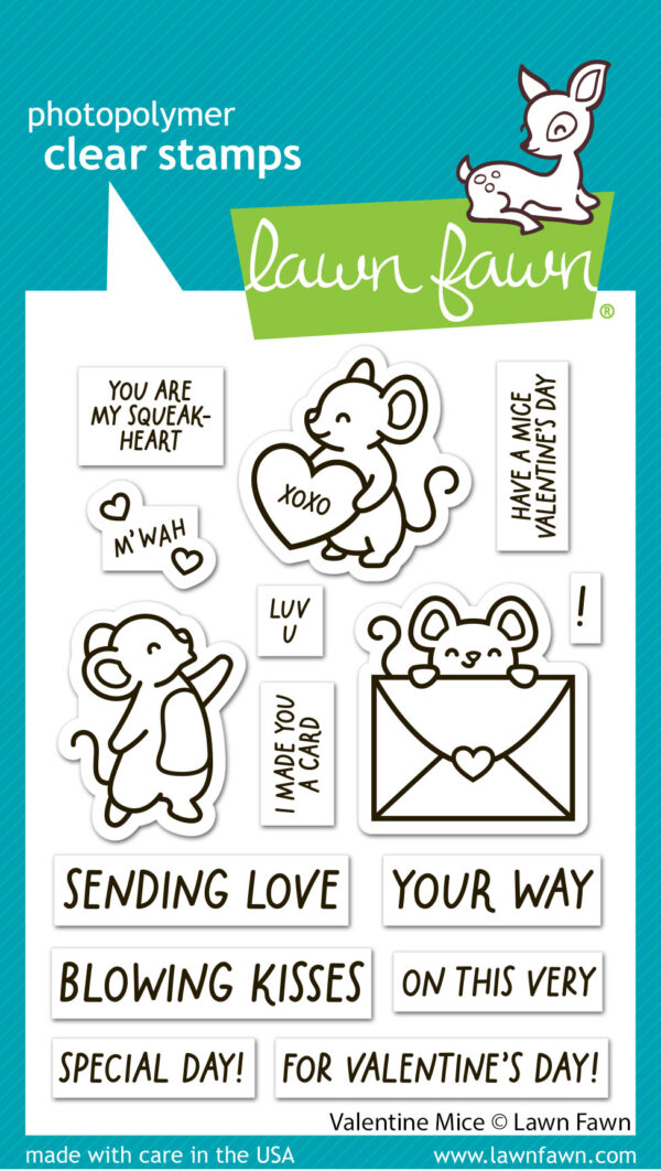 Lawn Fawn Stamp Valentine Mice Lawn Fawn Stamp Valentine Mice
