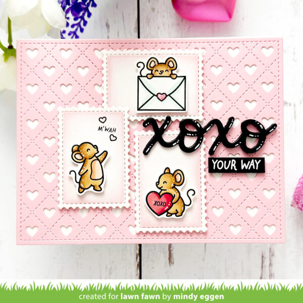Lawn Fawn Stamp Valentine Mice