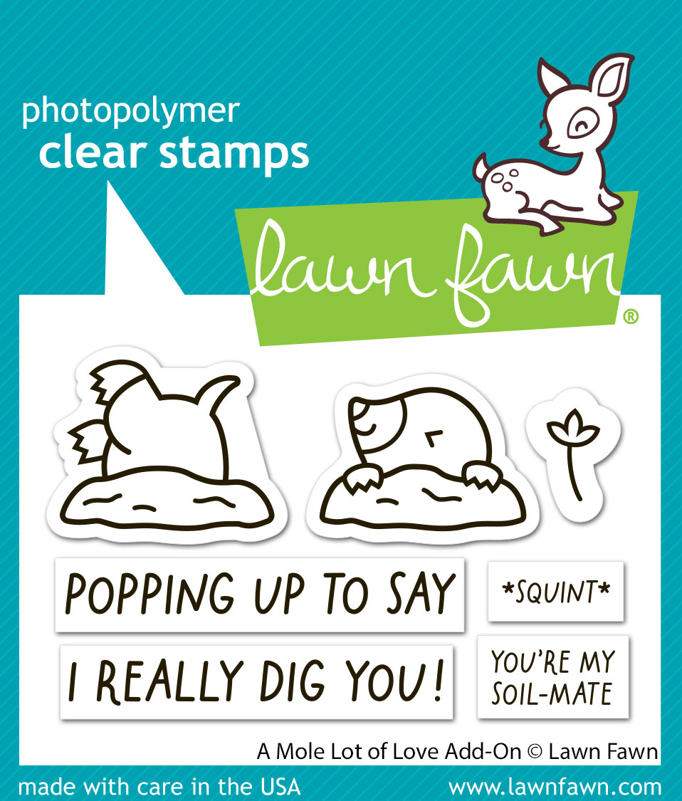 Lawn Fawn Stamp A Mole Lot of Love Add-on