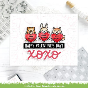 Lawn Fawn Stamp Critter Conversation Hearts