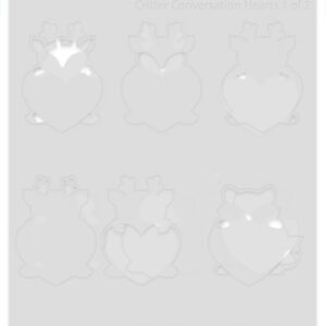 Lawn Fawn Stencil Critter Conversation Hearts Add-on Coloring Stencil