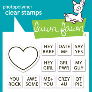 Lawn Fawn Stamp Critter Conversation Hearts Add-on