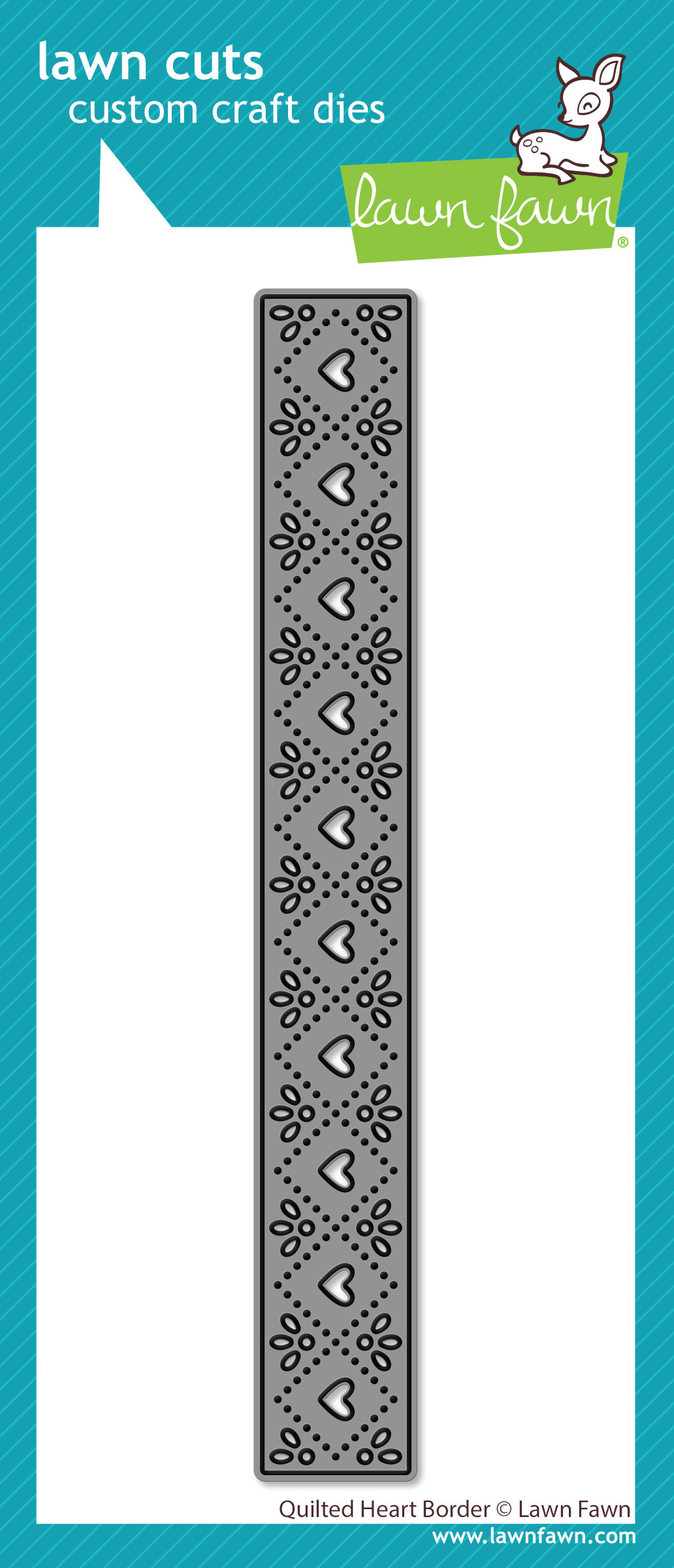 Lawn Fawn Die Quilted Heart Border