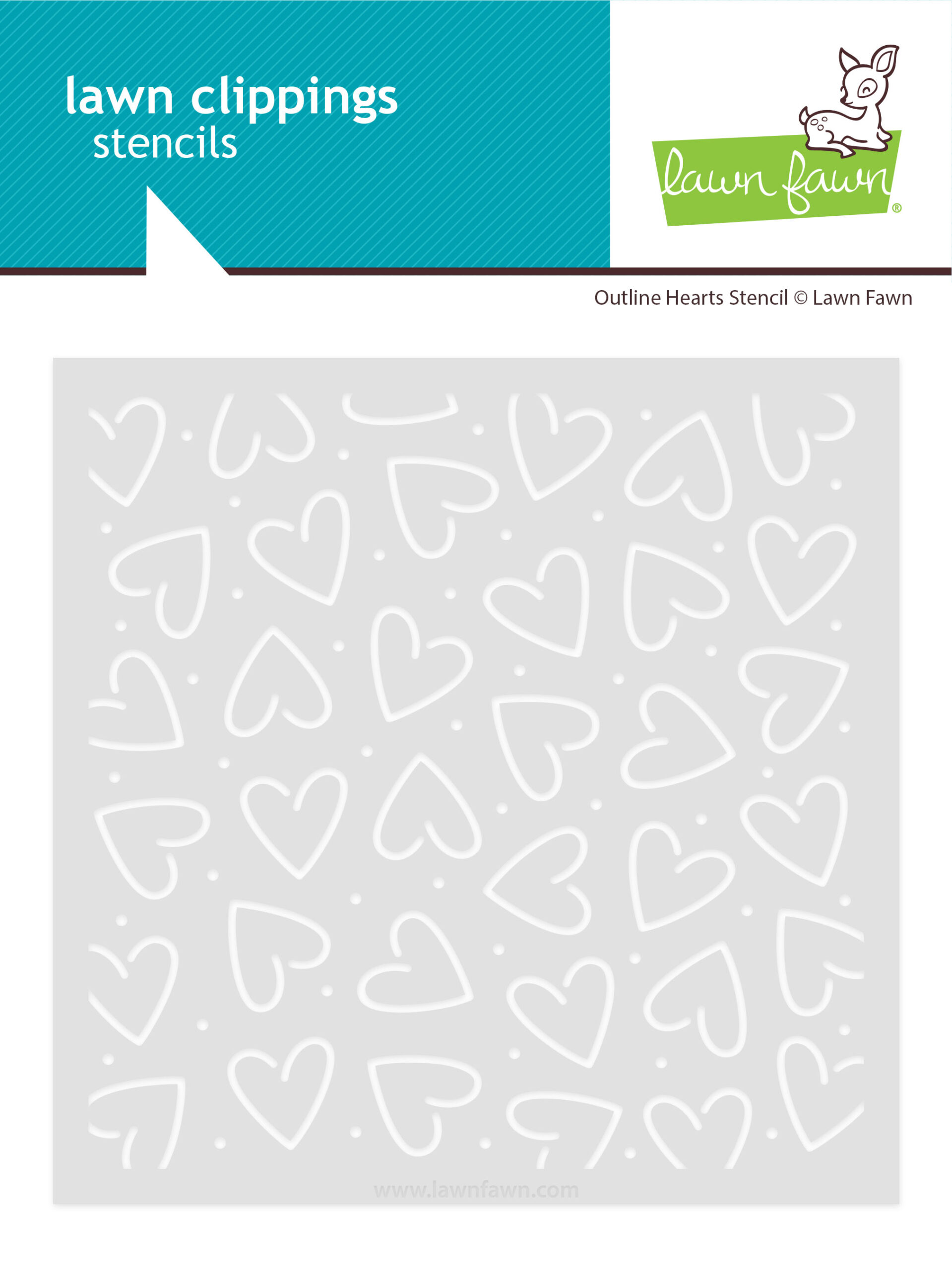 Lawn Fawn Stencil Outline Hearts