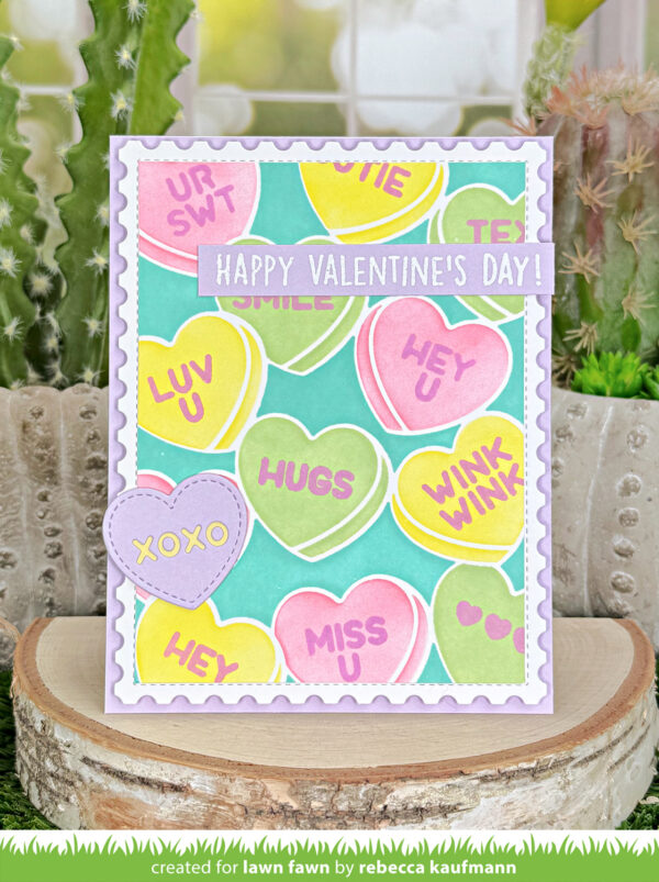 Lawn Fawn Stencil Candy Hearts