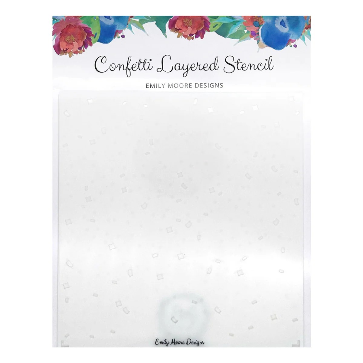 Emily Moore Designs Stencil Confetti Layered