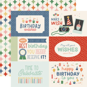 Carta Bella They Say It's Your Birthday 12X12 6X4 Journaling Cards