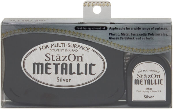 TSUKINEKO STAZON METALLIC INK PAD SILVER