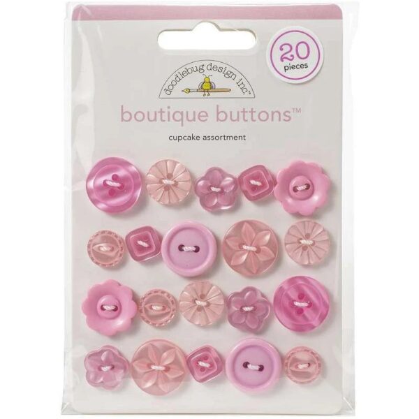 DOODLEBUG BOUTIQUE BUTTONS CUPCAKE