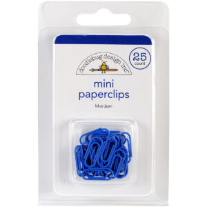 DOODLEBUG MINI PAPERCLIPS BLUE JEAN